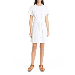 Vince Short Sleeve White Tie Waist‎ Dress Size S